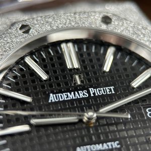 Audemars Piguet Royal Oak 15410 Frosted Replica 1 1 Mặt Đen Máy Cơ Thụy Sỹ Nhà Máy APS 41mm (2)