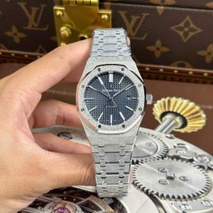 Audemars Piguet Royal Oak 15410 Frosted Replica 11 Mặt Xanh Blue Máy Cơ Thụy Sỹ Nhà Máy APS 41mm (2)