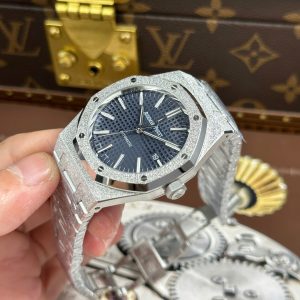 Audemars Piguet Royal Oak 15410 Frosted Replica 11 Mặt Xanh Blue Máy Cơ Thụy Sỹ Nhà Máy APS 41mm (2)