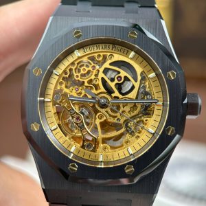 Audemars Piguet Royal Oak 15416 Rep Cao Cấp Mặt Lộ Cơ Màu Vàng Vỏ Gốm Đen Nhà Máy THB 41mm (2)
