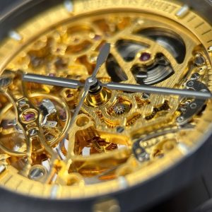 Audemars Piguet Royal Oak 15416 Rep Cao Cấp Mặt Lộ Cơ Màu Vàng Vỏ Gốm Đen Nhà Máy THB 41mm (2)