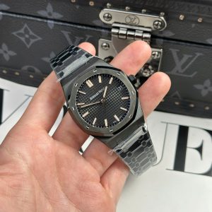 Audemars Piguet Royal Oak 15500 Fake 11 Mặt Đen Máy Cơ Tự Động Xưởng F1 41mm (2)