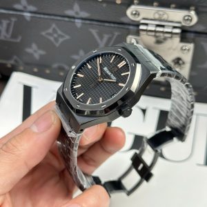 Audemars Piguet Royal Oak 15500 Fake 11 Mặt Đen Máy Cơ Tự Động Xưởng F1 41mm (2)