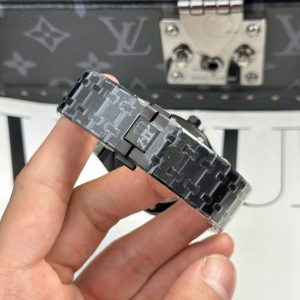 Audemars Piguet Royal Oak 15500 Fake 11 Mặt Đen Máy Cơ Tự Động Xưởng F1 41mm (2)