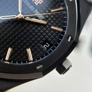 Audemars Piguet Royal Oak 15500 Fake 11 Mặt Đen Máy Cơ Tự Động Xưởng F1 41mm (2)