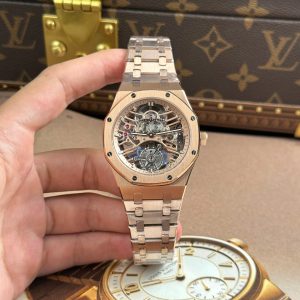 Audemars Piguet Royal Oak 26735 Mạ Vàng Hồng Máy Cơ Tự Động Tourbillon Replica Cao Cấp 41mm (2)