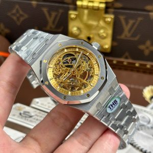 Audemars Piguet Royal Oak Openworked 15407 Replica 11 Mặt Màu Vàng Lộ Cơ Nhà Máy THB 41mm (2)
