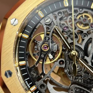 Audemars Piguet Royal Oak Openworked 15407 Replica Cao Cấp Mạ Vàng Mặt Lộ Cơ Nhà Máy THB 41mm (2)