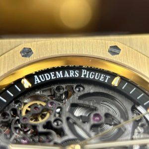 Audemars Piguet Royal Oak Openworked 15407 Replica Cao Cấp Mạ Vàng Mặt Lộ Cơ Nhà Máy THB 41mm (2)