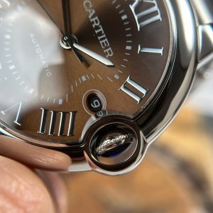 Cartier Ballon Bleu Rep 11 Mặt Nâu Máy Cơ Tự Động Thụy Sỹ Nhà Máy AF 40mm (2)