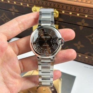 Cartier Ballon Bleu Rep 11 Mặt Nâu Máy Cơ Tự Động Thụy Sỹ Nhà Máy AF 40mm (2)