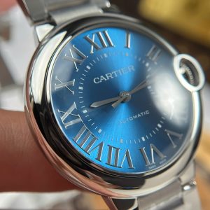 Cartier Ballon Bleu Rep Cao Cấp Mặt Xanh Dương Máy Cơ Tự Động Thụy Sỹ Nhà Máy AF 40mm (2)
