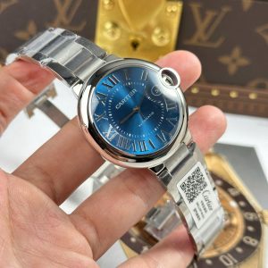 Cartier Ballon Bleu Rep Cao Cấp Mặt Xanh Dương Máy Cơ Tự Động Thụy Sỹ Nhà Máy AF 40mm (2)
