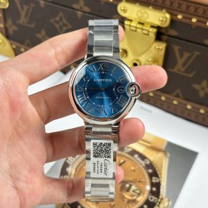 Cartier Ballon Bleu Rep Cao Cấp Mặt Xanh Dương Máy Cơ Tự Động Thụy Sỹ Nhà Máy AF 40mm (2)