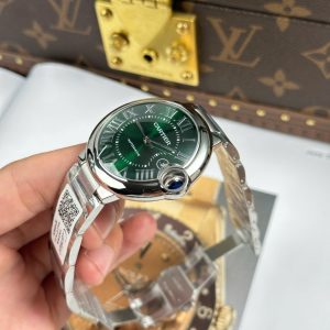 Cartier Ballon Bleu Rep Cao Cấp Mặt Xanh Lá Cây Máy Cơ Tự Động Thụy Sỹ Nhà Máy AF 40mm (2)