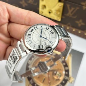 Cartier Ballon Bleu Replica 11 Mặt Trắng Máy Cơ Tự Động Thụy Sỹ Nhà Máy AF 40mm (7)
