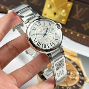 Cartier Ballon Bleu Replica 11 Mặt Trắng Máy Cơ Tự Động Thụy Sỹ Nhà Máy AF 40mm (7)
