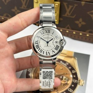 Cartier Ballon Bleu Replica 11 Mặt Trắng Máy Cơ Tự Động Thụy Sỹ Nhà Máy AF 40mm (7)