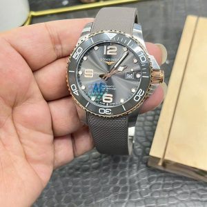 Đồng Hồ Longines Rep 11 HydroConquest Mặt Số Xám Dây Cao Su Xưởng AF 43mm (7)