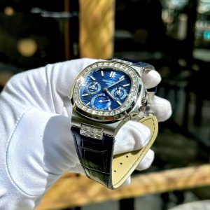 Đồng Hồ Patek Philippe Nautilus 5740G Rep 11 Cao Cấp Đính Đá Mặt Xanh Xưởng TWS 40mm (5)