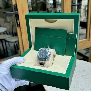 Đồng Hồ Rolex Chế Tác Daytona Arolla Challenge Đính Đá Xanh Blue Máy Thuỵ Sỹ 40mm (7)