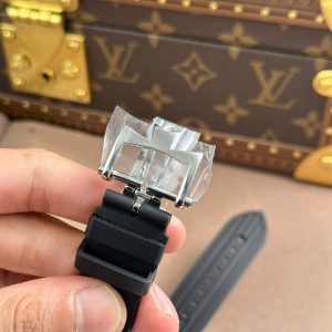 Đồng Hồ Vacheron Constantin Overseas Dual Time 47450 Demi Rose Gold Rep 11 Mặt Đen Xưởng 9F 42mm (2)