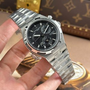 Đồng Hồ Vacheron Constantin Overseas Dual Time 47450 Mặt Đen Replica Cao Cấp Xưởng 9F 42mm (2)
