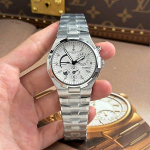 Đồng Hồ Vacheron Constantin Overseas Dual Time 47450 Màu Trắng Rep Cao Cấp Xưởng 9F 42mm (2)