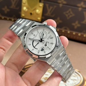 Đồng Hồ Vacheron Constantin Overseas Dual Time 47450 Màu Trắng Rep Cao Cấp Xưởng 9F 42mm (2)