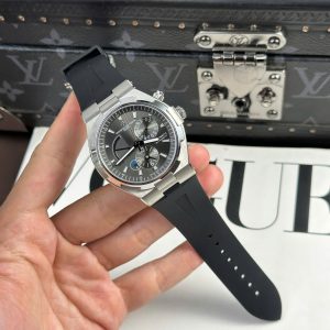 Đồng Hồ Vacheron Constantin Overseas Dual Time 47450 Rep 11 Mặt Xám Dây Cao Su Xưởng 9F 42mm (11)