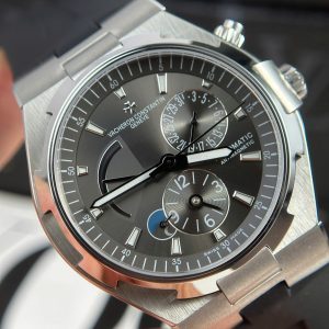 Đồng Hồ Vacheron Constantin Overseas Dual Time 47450 Rep 11 Mặt Xám Dây Cao Su Xưởng 9F 42mm (2)