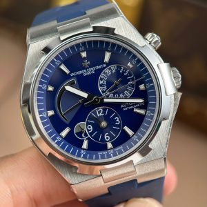 Đồng Hồ Vacheron Constantin Overseas Dual Time 47450 Replica 11 Mặt Xanh Dây Cao Su Xưởng 9F 42mm (2)