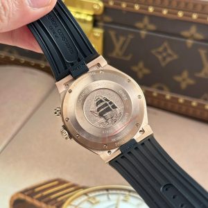 Đồng Hồ Vacheron Constantin Replica 11 Overseas Dual Time 47450 Mạ Vàng Hồng Mặt Trắng Xưởng 9F 42mm (2)