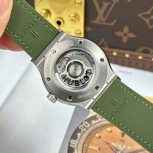 Hublot Classic Fusion Titanium Replica 11 Màu Xanh Lá Cây Trọng Lượng 84 Gram Nhà Máy JJZ 42mm (2)