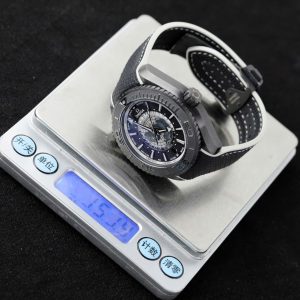 Omega Seamaster Planet Ocean Worldtimer Rep 11 Vỏ Gốm Đen Dây Cao Su Nhà Máy VS 45 (2)