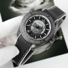 Omega Seamaster Planet Ocean Worldtimer Rep 11 Vỏ Gốm Đen Dây Cao Su Nhà Máy VS 45 (2)