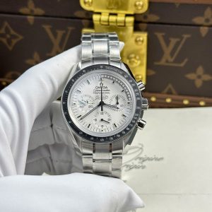 Omega Speedmaster Apollo 13 Silver Snoopy Dây Kim Loại Replica Cao Cấp Xưởng OM 42mm (2)