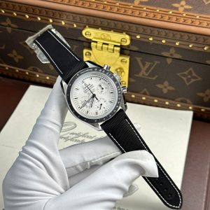 Omega Speedmaster Apollo 13 Silver Snoopy Dây Vải Nato Rep Cao Cấp Xưởng OM 42mm (2)
