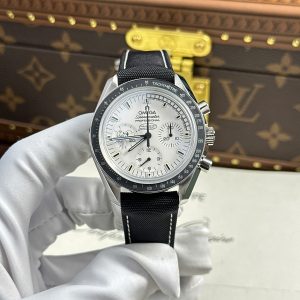 Omega Speedmaster Apollo 13 Silver Snoopy Dây Vải Nato Rep Cao Cấp Xưởng OM 42mm (2)