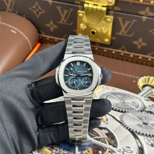 Patek Philippe Nautilus 5712 Replica 1 1 Mặt Xanh Dương Dây Kim Loại Xưởng PPF V3 40mm (2)