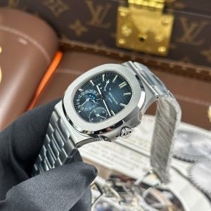 Patek Philippe Nautilus 5712 Replica 1 1 Mặt Xanh Dương Dây Kim Loại Xưởng PPF V3 40mm (2)
