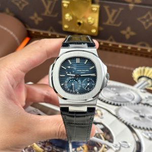 Patek Philippe Nautilus 5712 Replica 11 Mặt Xanh Dương Dây Da Xưởng PPF V3 40mm (2)