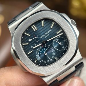 Patek Philippe Nautilus 5712 Replica 11 Mặt Xanh Dương Dây Da Xưởng PPF V3 40mm (2)