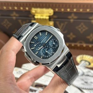 Patek Philippe Nautilus 5712 Replica 11 Mặt Xanh Dương Dây Da Xưởng PPF V3 40mm (2)