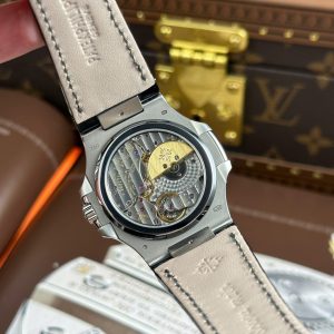 Patek Philippe Nautilus 5712 Replica 11 Mặt Xanh Dương Dây Da Xưởng PPF V3 40mm (2)