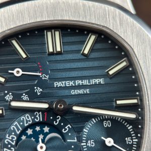 Patek Philippe Nautilus 5712 Replica 11 Mặt Xanh Dương Dây Da Xưởng PPF V3 40mm (2)