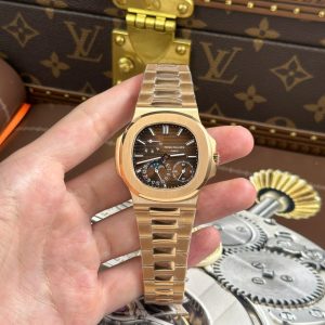 Patek Philippe Nautilus 5712R Rep Cao Cấp Mặt Nâu Dây Kim Loại Nhà Máy PPF V3 40mm (2)