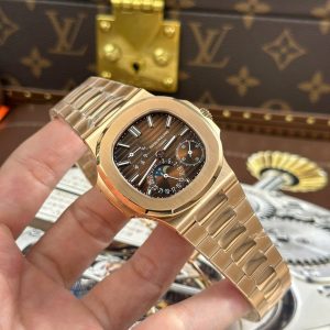 Patek Philippe Nautilus 5712R Rep Cao Cấp Mặt Nâu Dây Kim Loại Nhà Máy PPF V3 40mm (2)
