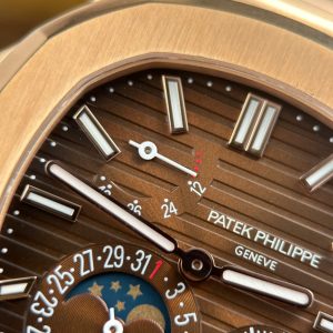 Patek Philippe Nautilus 5712R Rep Cao Cấp Mặt Nâu Dây Kim Loại Nhà Máy PPF V3 40mm (2)