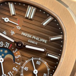 Patek Philippe Nautilus 5712R Rep Cao Cấp Mặt Nâu Dây Kim Loại Nhà Máy PPF V3 40mm (2)
